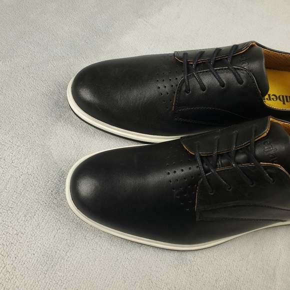 Amberjack The Original Oxford Leather Shoes Mens 7 Onyx Black Casual Dress - Picture 8 of 14